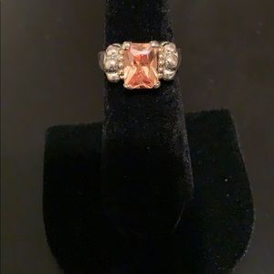 Amber stone ring